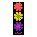 Retro Flower Power Bookmark Business Card Template
