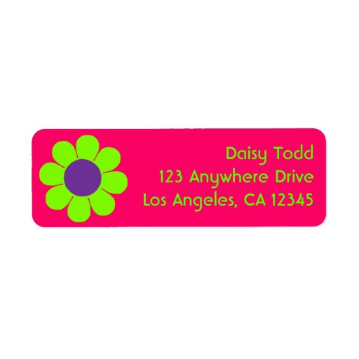 Retro Flower Power Labels
