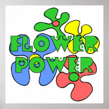 Retro Flower Power Poster