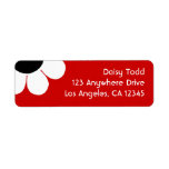 Retro Flower Power Return Address Label