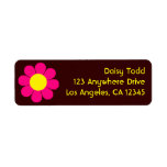 Retro Flower Power Return Address Labels