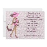 Retro Flowers Baby Shower Invitation (Pink AA)
