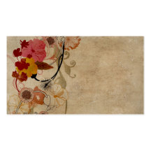 Retro flowers Business Card