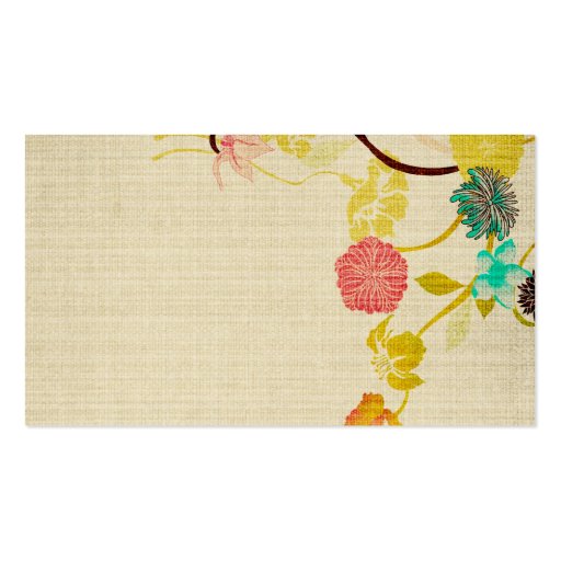 Retro flowers Business Card