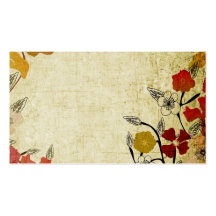 Retro flowers Business Card