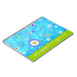 Retro Flowers Notepad Spiral Note Book
