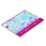 Retro Flowers Notepad Spiral Notebook