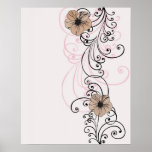 Retro flowers Poster