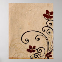 Retro flowers Poster