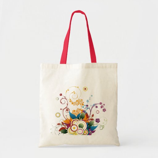 Retro flowers Tote Bag
