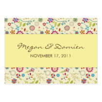 Retro Flowers · Yellow · Wedding Favour Tag