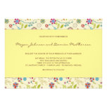 Retro Flowers · Yellow · Wedding Invitation