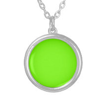 Retro Fluoro Lime-Green Collection Personalized Necklace