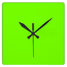 Retro Fluoro Lime-Green Wall Clock