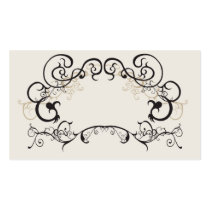 Retro frame Profile Card Business Card Template