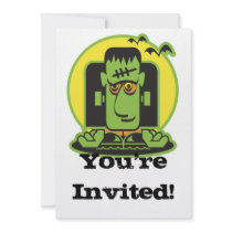 retro frankenstein design personalized announcements
