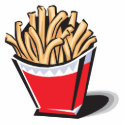 retro french fries design photo sculptures