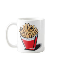 retro french fries design, retro french fries d... coffee mugs