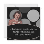 Retro Funny Mans 40th Birthday Party invitations