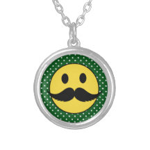 Retro Funny Mustache Moustache Smiley Face Jewelry