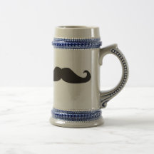 Retro gentelman moustaches hipsters beer stein coffee mugs