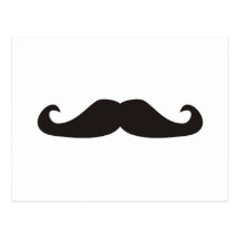 Retro gentelman moustaches illustration post cards