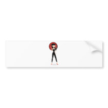 Retro Girl Bumper Sticker
