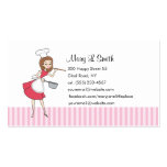 Retro Girl Chef Personal Calling Card - Customized Business Card Template