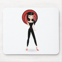 Retro Girl Mousepads