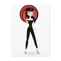 Retro Girl Post Cards