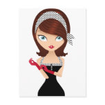 Retro Girl Postcard