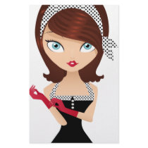 Retro Girl Stationery Design