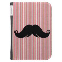 Retro Girly Mustache Moustache Stache Custom Kindle Cover