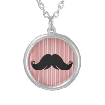 Retro Girly Mustache Moustache Stache Custom Jewelry