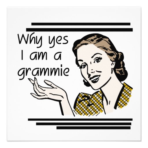 Retro Grammie T-shirts and Gifts Personalized Invitations