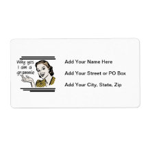 Retro Grammie T-shirts and Gifts Custom Shipping Labels