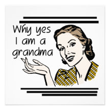 Retro Grandma T-shirts and Gifts Custom Invites