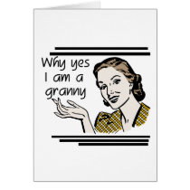 Retro Granny T-shirts and Gifts Greeting Cards