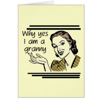 Retro Granny T-shirts and Gifts Greeting Cards