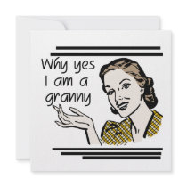 Retro Granny T-shirts and Gifts Invitations
