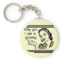 Retro Granny T-shirts and Gifts Key Chains