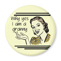 Retro Granny T-shirts and Gifts Fridge Magnets