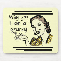 Retro Granny T-shirts and Gifts Mousepads
