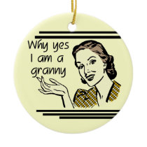 Retro Granny T-shirts and Gifts Christmas Tree Ornament