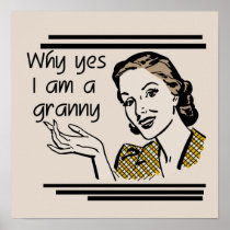 Retro Granny T-shirts and Gifts Poster