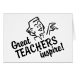 Retro Great Teachers Inspire Greeting Cards