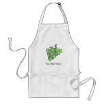 Retro green country grapes apron