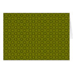 Retro Green Flowers Notecard