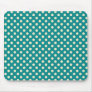 Retro Green Polka Dot Mousepad