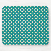 Retro Green Polka Dot Mousepad mousepads